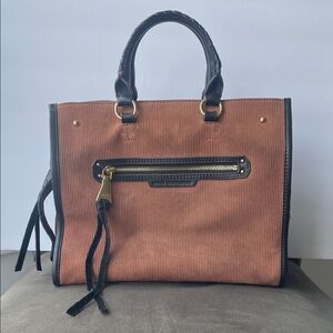 Aimee Kestenberg Stockbridge Triple Entry Satchel- brown black GUC